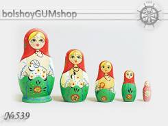 Матрешка российская/ 5 кукол, 48*90мм "БАРАШЕК" /Артикул: suv-5-539