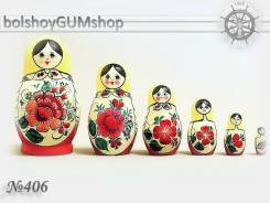 Матрешка российская/ 6 кукол, 60*110мм "КЛАССИЧЕСКАЯ" /Артикул: suv-6-406