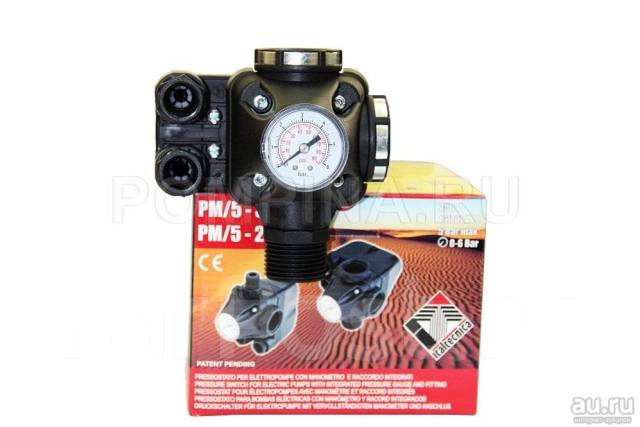 Реле давления со встроенным манометром к повер/насосу PM/5-3W Италия ...