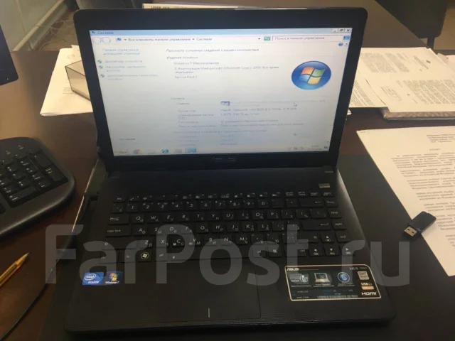 Asus X401A. 14", 1,7����, ��� 4 ��, ���� 100���, ����������� �� 2��. ����