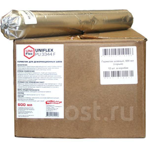 Герметик полиуретановый для швов в бетоне uniflex pu 3344f расход