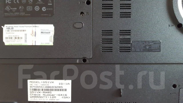 Asus ROG G51VX. 15.6", 2,2����, ��� 4 ��, WiFi: 1, Bluetooth: 1 ����