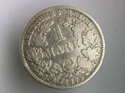 1 марка. Германская империя. 1875 B (Ганновер). Серебро
