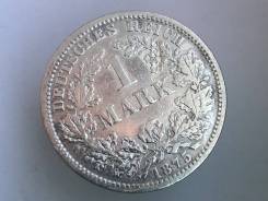 1 марка. Германская империя. 1875 F (Штутгарт). Серебро