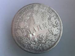 1 марка. Германская империя. 1875 H (Дармштадт). Серебро