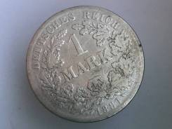 1 марка. Германская империя. 1881 F (Штутгарт). Серебро