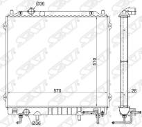 РАДИАТОР ДВС HYUNDAI TERRACAN 2.9 01-07 (25310H1930 / HY0012-2.9 / SAT)