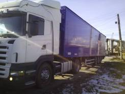 Scania. Седельный тягач с полуприцепом-щеповозом, 12 740 куб. см.