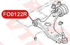 Сайлентблок передний переднего нижнего рычага FORD FOCUS 2 VTR FO0122R