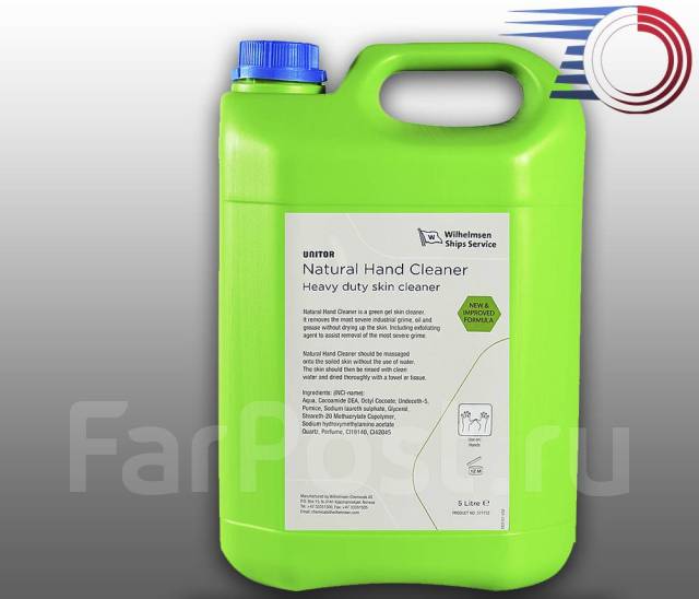 Очиститель кожи Unitor Natural Handcleaner (5л) с доставкой, новый, под