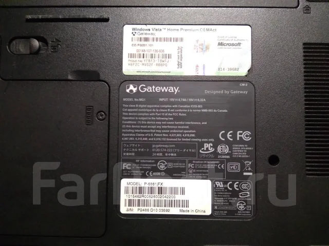 Gateway. 15.6", ��� 3072 ��, ���� 500���, WiFi: 1, Bluetooth: 1 ����