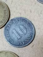 Германия 10 пфенингов 1876 года АА Аукцион с рубля. Под заказ