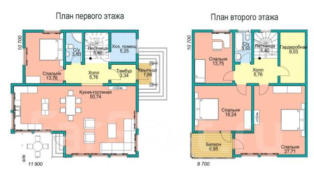 Планировка 2 х этажного дома Продам Коттеджный рай с постройкам с. Покровка ул. Лазо, 3 000 кв. м. 165,0 кв. 