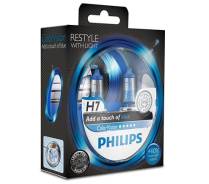 Лампы H7 12V 55W PX26d (серия ColorVision Blue) (2шт. в пластиковом боксе) PHILIPS 12972CVPBS2