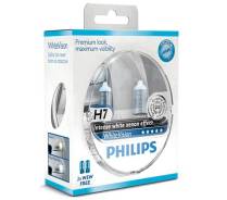 Лампы H7 + W5W 12V (серия WhiteVision) (2+2шт. в пластиковом боксе) PHILIPS 12972WHVSM