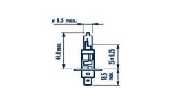 Лампы H1 12V 55W Range Power 50+ Double Life NARVA 48334B1