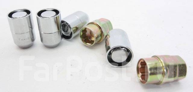 Комплект секреток 4шт. + 2 ключа M12-1.5 Серебро [60003], новый, в ...
