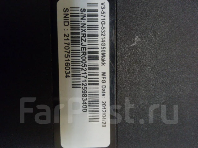 Acer Aspire V3-571G. 15.6", 3 100����, ��� 4 ��, ���� 500���, WiFi: 1, Bluetooth: 1 ����