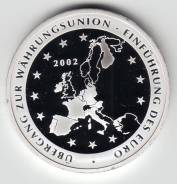 Германия 2002 медаль "Еврозона" Серебро