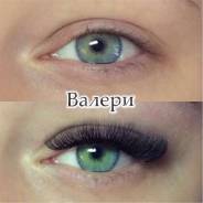 Наращивание ресниц, оформление бровей