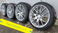 245-40-19, разноширы RAYS Homura 2X7, в наличии. 8.5/9.5x19" 5x114.30 ET38/38 ЦО 73,1 мм.