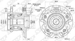 Ступица. Lexus RX330, MCU38, GSU35 Lexus RX350, MCU38, GSU35 Toyota Harrier, ACU35, MCU35 Toyota Kluger V, ACU25, MCU25 Toyota Venza, AGV15, GGV15 Дви...