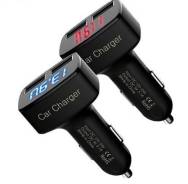 Вольтметр в прикуриватель 12v-30V 4в1 2 usb