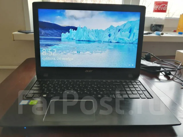 Acer Aspire E15. 15.4", 2,9����, ��� 6 ��, ���� 1 000���, WiFi: 1, Bluetooth: 1, ����������� �� 5��. ����