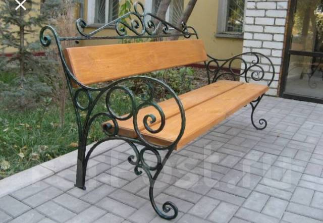 Кованые скамейки для сада фото