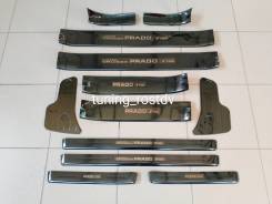 Накладка на порог. Toyota Land Cruiser Prado, GDJ150, GDJ150L, GDJ150W, GDJ151W, GRJ150, GRJ150L, GRJ150W, GRJ151W, KDJ150, KDJ150L, TRJ120, TRJ120W...