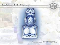 Скульптура "УМНАЯ сова"/ 70*50*110, фирменная гжель, фарфор/ Артикул: sin-0037-16
