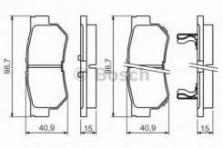 Барабанные колодки 0986494417 Bosch 0986494417 Hyundai / Kia (Mobis): 583023FA10 583023KA31 4841321A10 4841321B10 5830217A00 583021CA00 583021CA10