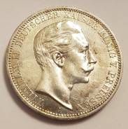 3 марки 1911 А, Пруссия, серебро, оригинал