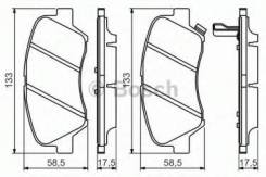 Комплект тормозных колодок дисковый тормоз Bosch 0986494563 Hyundai / Kia (Mobis): 581011RA05 581011WA05 581011WA35 581014LA00 581011RA00 581011RA10