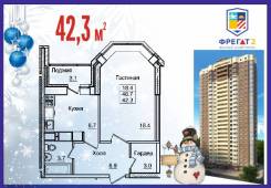 1-комнатная, улица Нейбута 17 кор. 3. 64, 71 микрорайоны, застройщик, 42 кв. м.