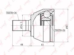 Шрус подвески. Ford Focus, CAP, CB4 Ford C-MAX, CAP, CB3