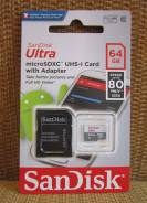MicroSD. 64 Гб, интерфейс micro SD