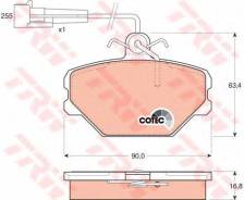 Колодки тормозные FIAT PANDA/TEMPRA/TIPO/UNO 1.0-1.6 86-04 передние GDB833