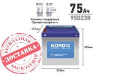Nordix. 75 А.ч., Прямая (правое), производство Корея