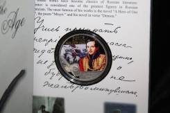 Ниуэ 2 доллара 2012 Лермонтов Поэты Золотого века Писатель Кумир Сереб
