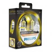 Лампа галогеновая H4 ColorVision +60% желтый 12V 60/55W P43t-38 S2 Philips 12342CVPYS2
