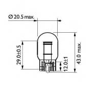 Лампа W21/5W Vision 12V 21W W3x16q CP Philips 12066CP