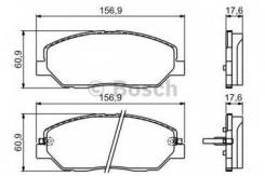 Комплект тормозных колодок диско Bosch 0986494227 Hyundai / Kia (Mobis): 581012BA10 581012JA11 581012PA70 581012WA70 581013MA00 581013MA01.