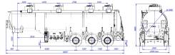 Сеспель SF3330. Полуприцеп-цистерна SF3330 (964846, 30м3, 4 отс. сталь ), 24 700 кг.