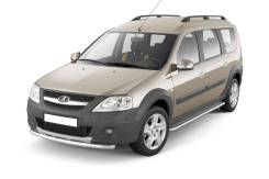 Накладка на порог. Лада Ларгус Кросс, R90 Лада Веста, 2180, 2181 Двигатели: K4M, BAZ21129, BAZ21129CNG, BAZ21179