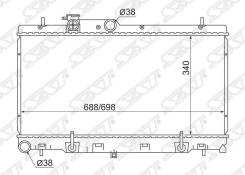 Радиатор SUBARU Imreza G11 (2000-), Legacy/Outback B12 (1998-2003) двигателя EJ16/EJ20/EJ25 SAT SB0005