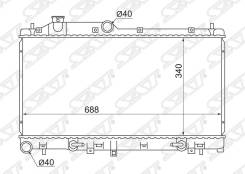 Радиатор SUBARU Legacy/Outback B13 (2003-2009) двигателя EJ20/EJ25 SAT SB0005-BL