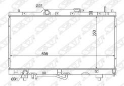 Радиатор TOYOTA Carina/Corona/Caldina 210 (1996-2002) двигателя 4AFE/ 7AFE SAT TY0002-AT210
