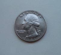 США 25 центов (квотер) 1981 год