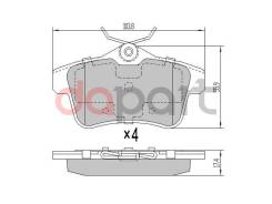 Колодки тормозные задние Citroen Ситроен c4 11- / ds4 11- / ds5 11- / Peugeot Пежо 3008 09- / 308 10- / 5008 09- / 508 11- / rc SAT ST425444